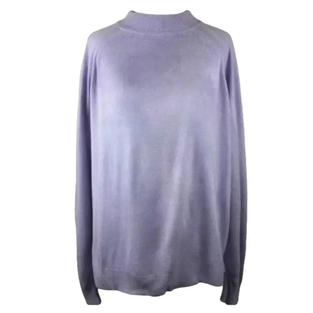 Appleseeds Sweater Size 1X Purple Mock Turtleneck Coastalgranny